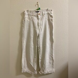 DL1961 Women’s Wide Leg Straight White Jeans |‎ 29